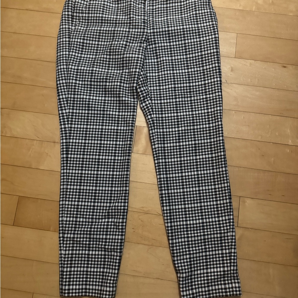 Express Black and White Checkered Work Pant